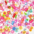 thumbnail image 3 of SURJDE LibiIine 100pcs Mix Lots Flatback Resin Buttons Flat Back Scrapbooking Resin Flatback Craft, 3 of 5