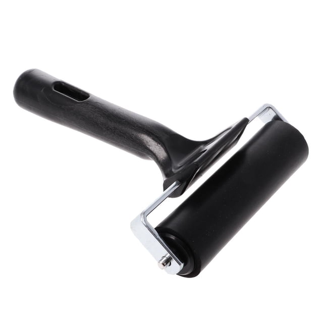 simhoa 15cm Heavy Duty Rubber Roller Printing Inks Blocks Brayer Art Craft Supplies 10cm