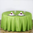 thumbnail image 3 of LNGOOR 108” Wholesale Round Tablecloth Polyester Round Table Linens For Wedding Party Banquet Restaurant -  WHITE, 3 of 10