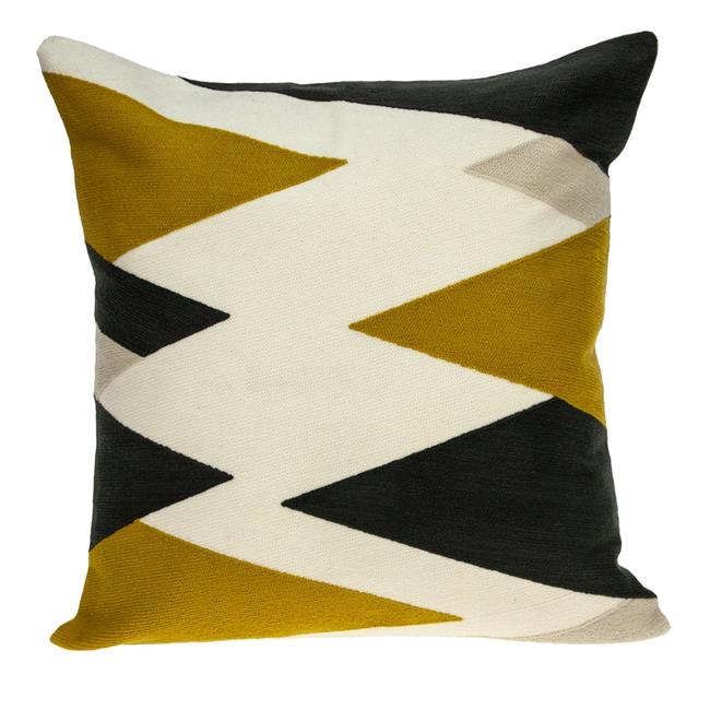 Parkland Collection PILH21077P Ziglar Contemporary White Pillow Cover with Poly Insert