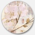 thumbnail image 1 of Designart 'Elegance I Pink' Traditional Metal Circle Wall Art, 1 of 1