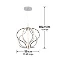 thumbnail image 5 of Artika Meridian Luminaire Suspendu Moderne, Chrome, 5 of 5