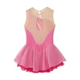 thumbnail image 3 of YONGHS Robe de Patinage Artistique Brillante pour Filles Enfants avec Strass Sans Manches en Mousseline Robe de Danse Ballet Rose 8, 3 of 7