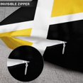 thumbnail image 3 of Set of 4 Throw Pillow Covers Modern Abstract Stripe Simple Geometric Acrylic Bold Decorative Pillow Cases Home Decor Square 16x16 Inches Pillowcases(Grey Yellow), 3 of 5