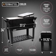 thumbnail image 3 of Permasteel Refroidisseur de Patio de Style Antique 80QT - Noir, 3 of 9
