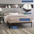 thumbnail image 5 of Modway Corinne Base de Matelas Moderne en Acier, Cadre de Lit Double avec Lattes de Bois, Brun, 5 of 5