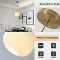 thumbnail image 3 of KCO Lighting Modern Gold White Glass Pendant Light Contemporary Large Globe Hanging Lamp, 3 of 9