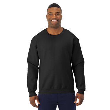 Jerzees Mens NuBlend Super Sweats Crew Sweatshirt, 3X, Black
