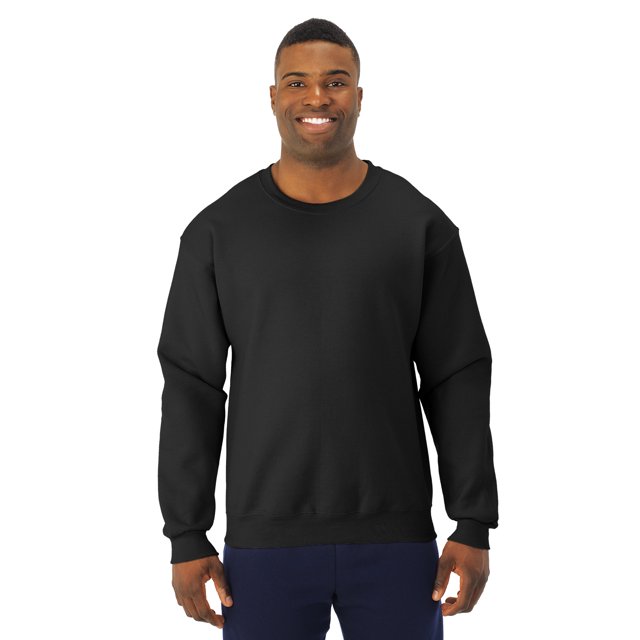 Jerzees Chandail Molletonné Ras du Cou NuBlend Super Sweats pour Hommes, 2X, Noir