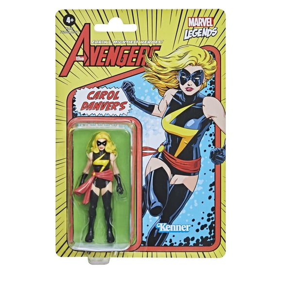 Hasbro Marvel Legends Series 3.75-inch Retro 375 Collection Carol Danvers Action Figure Toy