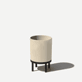 thumbnail image 1 of Veradek Mason Series Raised Demi 12" Plastic-Stone Planter with Stand - Sand/Black, 1 of 9