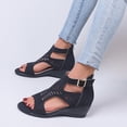 thumbnail image 1 of Cameland Sandales Décontractées pour Femmes à Découpes, Talon Compensé, à Boucle, Confortables, 1 of 6