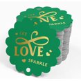 thumbnail image 4 of Inkdotpot Pack Of 50 Real Gold Foil Paper Tags Let Love Sparkle Wedding Favor Hang Tags, 4 of 6