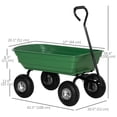 thumbnail image 3 of Outsunny Steel Garden Cart with Handle and 10" Pneumatic Tires, 3 of 10