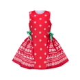 thumbnail image 1 of Robe Fille Rouge Renne Flocons de Neige Fête de Noël Vacances 5 Ans, 1 of 1