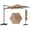 Brown, variant on Gymax 10 FT Outdoor Cantilever Umbrella w/360-Degree Rotation Air Vent Cross Base Included Patio Beige