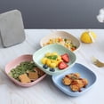 thumbnail image 3 of Household Wheat Straw Unbreakable Snacks Fruit Bones Plate Square Salad Bowl, 3 of 10
