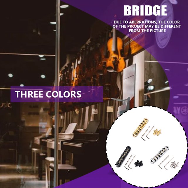 Electric Guitar Rollers Bridge Musical Instrument Practice Accessories Saddle Repairing Maintenance Parts Wrench Set Accessories Professionals Black