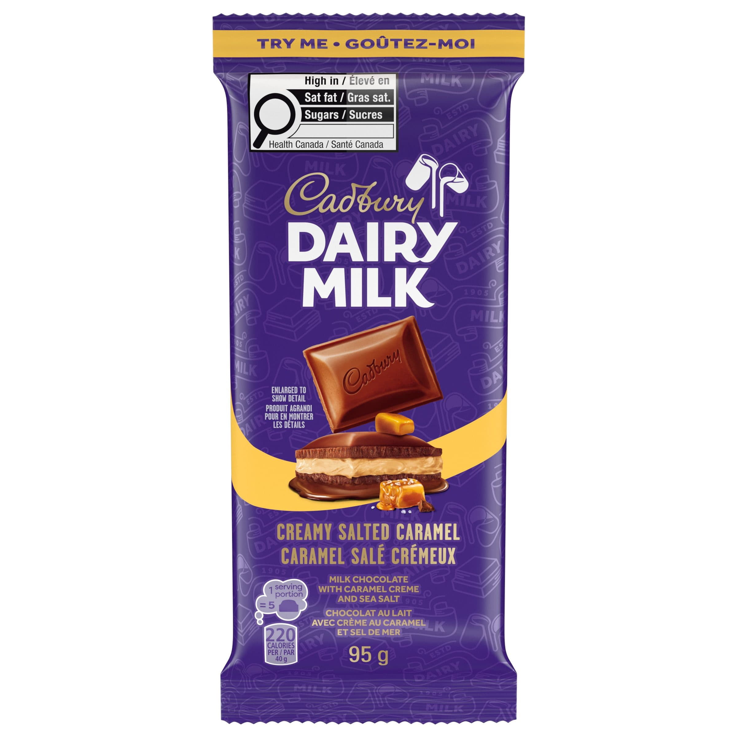 Cadbury Dairy Milk Creamy Salted Caramel Chocolate Bar