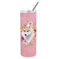 thumbnail image 1 of Carolines Treasures CK4148TBL20 Gobelet Mince en Acier Inoxydable à Double Paroi 20 oz Rouge Siberian Husky Fleurs Roses, 1 of 1