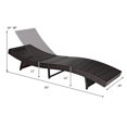 thumbnail image 2 of Gymax Set of 2 Foldable Patio Rattan Chaise Lounge Chair w/5 Back Positions Turquoise Cushion, 2 of 10