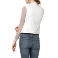 thumbnail image 3 of INSPIRE CHIC Juniors Washed Chest Flap Pockets Single Breasted Denim Vest Jacket, 3 of 6