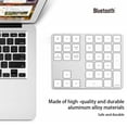 thumbnail image 4 of Xingzhi Wireless Keyboard Small Receiver Strong Stability Pocket Keypad Laptop Silver White pro version, 4 of 6
