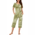 thumbnail image 1 of Rbaofujie Robes de Nuit et Vêtements de Sommeil pour Femmes, Col Rond, Imprimé, Manches Courtes, Ensemble Chemise de Nuit et Pantalon, Tenue d'Intérieur, Pyjamas avec Poches, Chemises de Nuit pour Femmes Grande Taille, 1 of 6