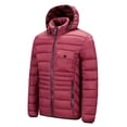 thumbnail image 1 of KIHOUT Men's Winter Coats Puffer Parka Jacket Soli Color Warm Windproof Coat with Hood, 1 of 9