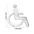 thumbnail image 4 of MasteelfCA Wheelchair Disabled Toilet Sign ABS Restroom Sign for Disabled People, 4 of 8
