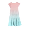 thumbnail image 5 of Tranfacy Robes d'Été pour Ados, Robes pour Filles Taille 10-12, Robe d'Été pour Filles 6-15 Mode Robe à Dégradé de Couleurs avec Poches Manches Courtes Col Rond Robe Trapèze, 5 of 5