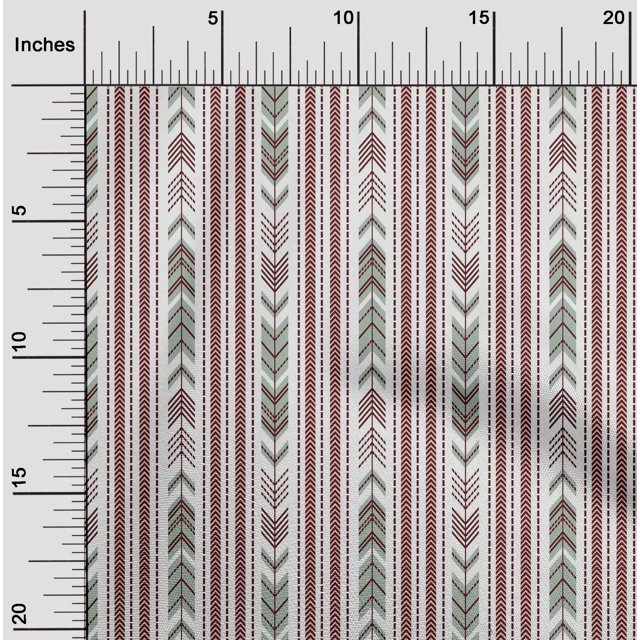 oneOone Georgette Viscose Fabric Arrow & Stripe Geometric Fabric Prints By Yard 42 Inch Wide