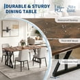 thumbnail image 3 of Bingirl Industrial Dining Table for-Rectangular Waterproof Wooden Top Heavy Duty Brown, 3 of 7