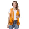 thumbnail image 4 of TOPTIE Adult Mesh Vest Zipper Supermarket Team Volunteer Uniform Vest - Orange, 4 of 6