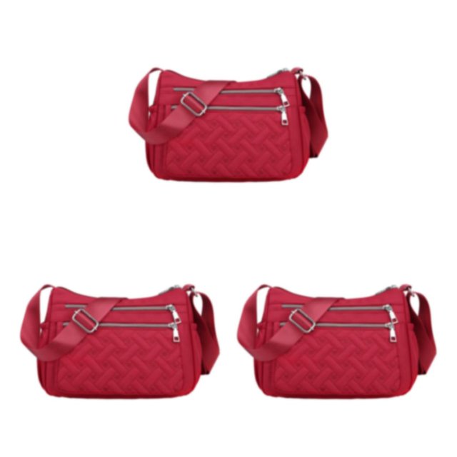 Youkk Stay Organized With Multipurpose Messenger Bag Large Capacity Crossbody Bag winered 3Set