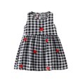 thumbnail image 1 of Yanlir Robe Sans Manches à Col Rond pour Filles Robe d'Été de Plage 6 Mois - 7 Ans Robe Mignonne à Imprimé Graphique pour Tout-Petits pour des Tenues Confortables et Adorables (Noir, 4-5 Ans), 1 of 3