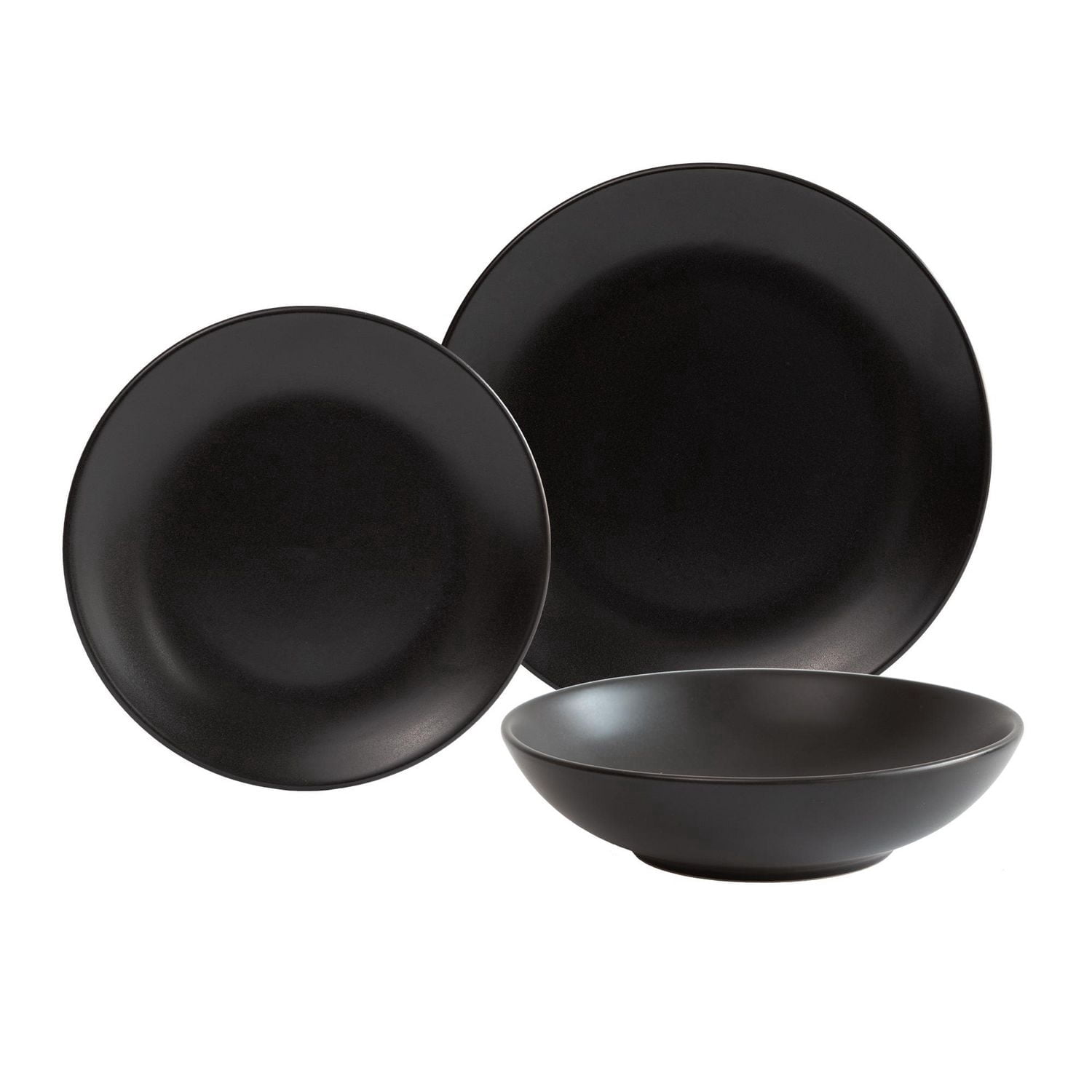 Safdie & Co. Luxury Premium Stoneware Tableware Dishware Dinnerset 12 Piece Set Ebony