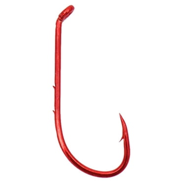 yeacher Premium Red Carbon Steel Double Barbed Fishing Hooks - Size 2# for Lure Fishing, Durable & Lightweight (25-Pack)