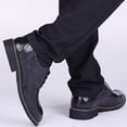 thumbnail image 4 of Kcodviy Classical Style Shoes for Chucks Shoes for Men Leather Men Slip on Pu Leather Shoes Men Wide Leather Low Rubber Sole Walking Shoes for Men Leather Block Heel Work, 4 of 6