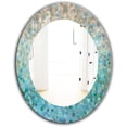 thumbnail image 2 of Designart 'Blocked Abstract' Traditional Mirror - Oval or Round Wall Mirror - 24x36, 2 of 4
