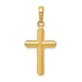 thumbnail image 1 of 14k Yellow Gold Cross Necklace Charm Pendant Religious Latin, 1 of 6