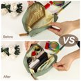 thumbnail image 2 of Unique Bargains Trousse Cosmétique Grande Capacité Trousse de Maquillage Portable Trousse de Rangement pour Femmes pour Rouges à Lèvres Vert, 2 of 7