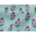 thumbnail image 4 of oneOone Viscose Jersey Fabric Leaves & Floral Block Print Fabric BTY 60 Inch Wide, 4 of 4