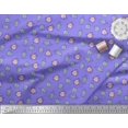 thumbnail image 3 of Soimoi Purple Poly Georgette Fabric Crystals Floral Print Sewing Fabric Yard 52 Inch Wide, 3 of 5