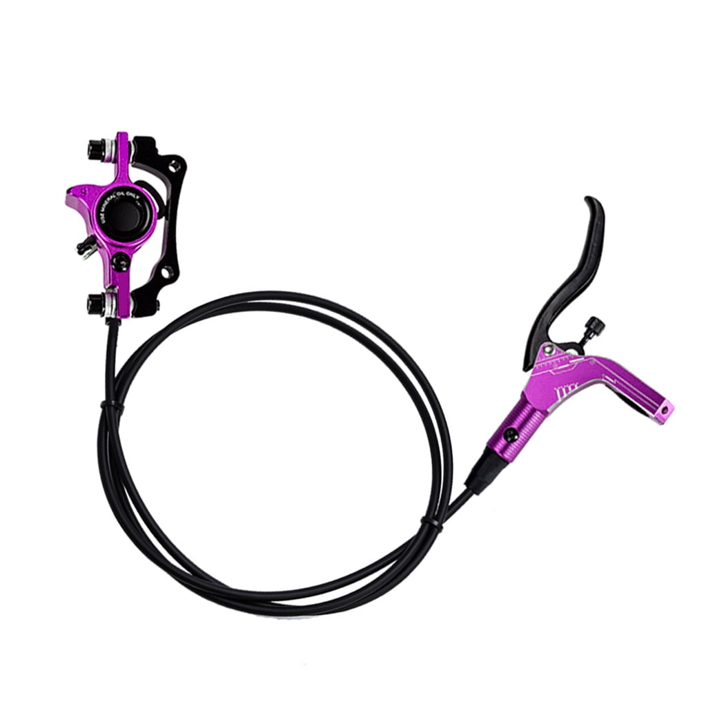 mmirethe Bike Brake Set Wheel Stopping Parts Bicycles Accessories Universal Accessory Disc Braking Kit Replacement Black Front Left Brake Purple Rear Right Brake
