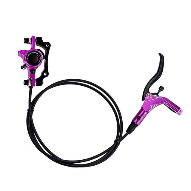 mmirethe Bike Brake Set Wheel Stopping Parts Bicycles Accessories Universal Accessory Disc Braking Kit Replacement Black Front Left Brake Purple Rear Right Brake