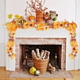 thumbnail image 4 of YIMWNYI Simulation Maple Leaf Rattan, Autumn Decoration, Halloween Decor, Indoor Outdoor Display, Fall Home Accent, Faux Maple Leaf Garland, 4 of 6