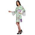 thumbnail image 2 of Moomaya Printed Short Robes For Women Cotton Robes For Women With Lace Trim, 2 of 6