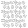 thumbnail image 1 of Plastic Glitter Snowflake, 10cm, 30 Per Box, 1 of 5