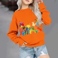 thumbnail image 2 of Dadaria T-Shirt Orange pour Enfants Hauts Manches Longues T-Shirt Col Rond Tee Matières Chandail d'Été Blouses 5 Ans, 2 of 4
